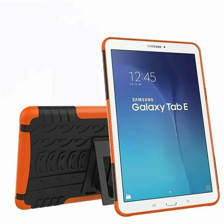 Goodest Kids Shockproof Defender Case with Kickstand for Samsung Galaxy Tab E 9.6"/ Tab E Nook 9.6-Inch Tablet (SM-T560/T561/T565 and SM-T567V Verizon 4G LTE Version)(Not Fit T560NU), Orange
