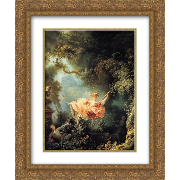 Jean Honore Fragonard 2x Matted 20x24 Gold Ornate Framed Art Print 'The Swing'