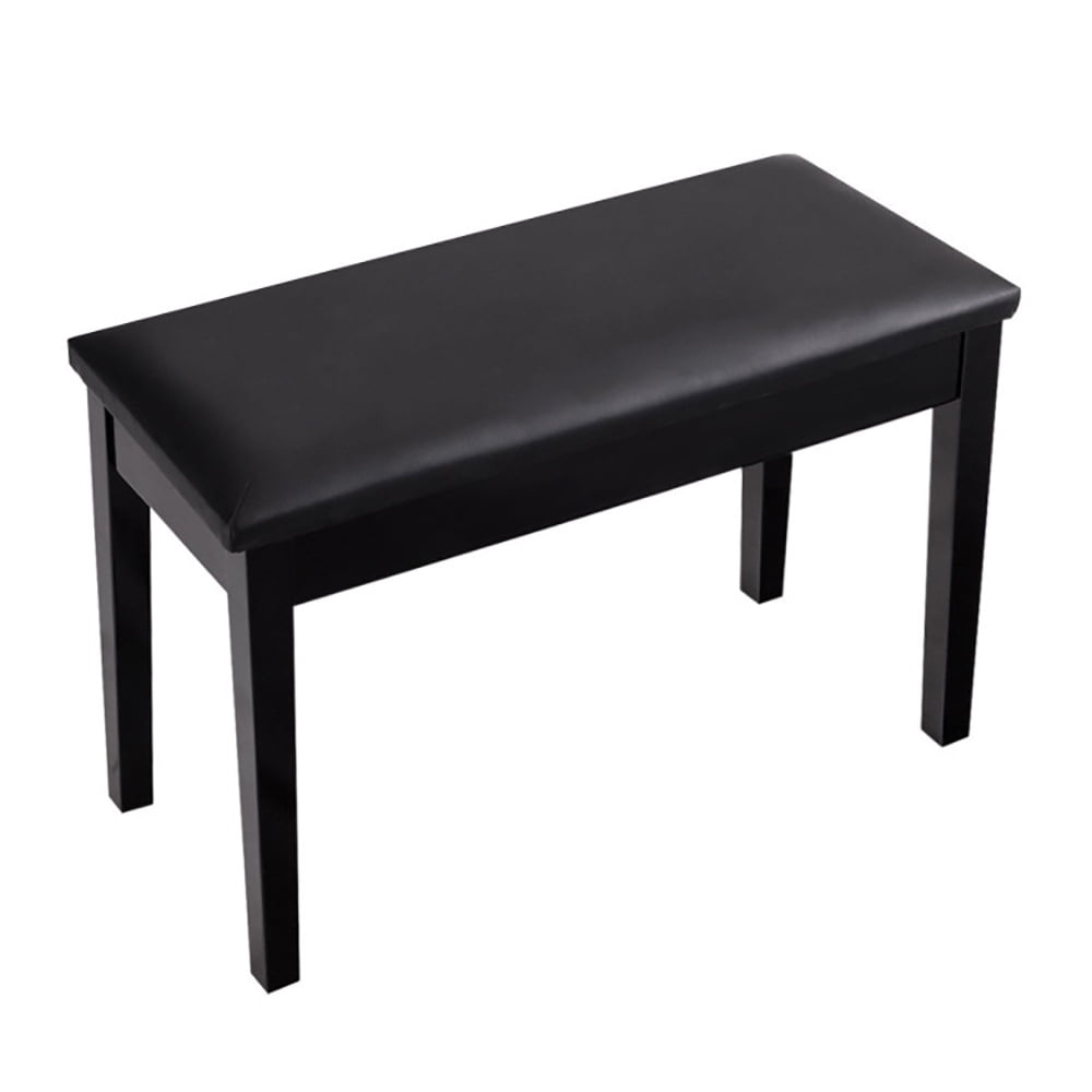 Finihen Piano Bench, Comfortable Piano Stool with Padded Cushion, Solid Wood PU Leather Padded Piano Bench Keyboard Seat, Black Finihen Piano Bench, Comfortable Piano Stool with Padded Cushion, Solid Wood PU Leather Padded Piano Bench Keyboard Seat, Black