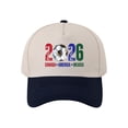 thumbnail image 5 of 2026 Soccer Fan Baseball Cap, Printed USA Canada Mexico Flags Hat, Adjustable Unisex Sporty Dad Hat for Men and Women, Casual Daily Wear Cap Navy, 5 of 5