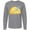 Athletic Heather, variant on Space Outerspace Moon and Astronaut Long Sleeve T-Shirt
