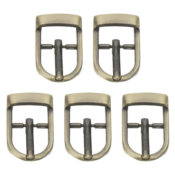 Uxcell Single Prong Buckle, 5 Pcs 0.5 Inch Adjustable Metal Roller Buckle Belt Buckles for Bags DIY Crafts Purse Straps Shoe Belts Making Accessories, Bronze