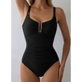 thumbnail image 6 of Eytino Bathing Suit Tummy Control One Piece Swimsuit U-Wire Cutout Ruched Slimming Swim Suit Swimwear, 6 of 9