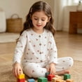 thumbnail image 4 of NAISIBABY Girls Cotton Set, Air-Conditioned Long Sleeve Tops+Lantern Pants Homewear White Size 2T, 4 of 5