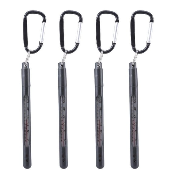 Zeiwohndc 4Pcs Fly Fishing Water Thermometer, Stream Water Temperature Measurement Tool