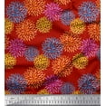 thumbnail image 1 of Soimoi Crepe Silk Fabric Artistic Leaves Print Fabric by the Yard 42 Inch Wide, 1 of 3