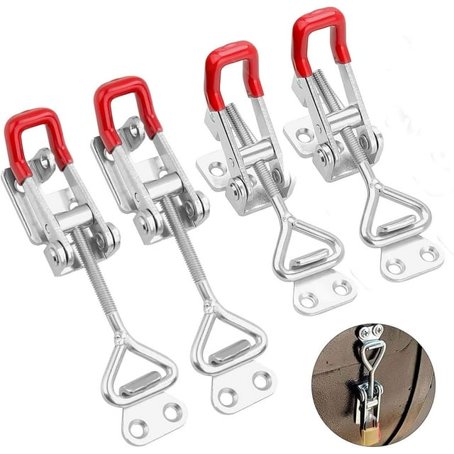 Adjustable Toggle Latch Clamp Smoker Latch Clamps Lbs Kg Holding Capacity Heavy Duty Large Toggle Latches Pull Toggle Clamp Latch for Smoker Toolbox Case etc.