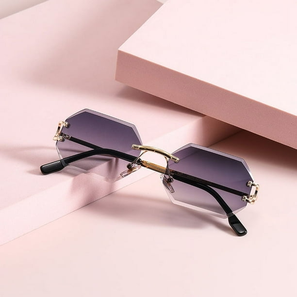 The New Frameless Trim Sunglasses Amazon.com: Gleyemor Mens Sunglasses Fashion Rimless  main image 3