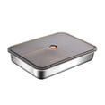 thumbnail image 3 of Caja de almacenamiento de acero inoxidable, recipiente para queso para refrigerador, contenedor para pasteles, caja para conservar alimentos frescos,, 3 of 9