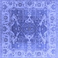 thumbnail image 1 of Ahgly Company Indoor Square Oriental Blue Traditional Area Rugs, 7' Square, 1 of 4