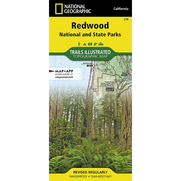 National Geographic Trails Illustrated M Redwood National and State Parks Map, Book 218, (Paperback)