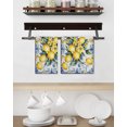 thumbnail image 3 of Yellow Lemon Kitchen Dish Towels for Drying Dishes Set of 2, Middle Century Blue Italian Textured Waffle Weave Microfiber Hand Tea Bathroom Towels Quick Dry & Absorbent Towel 15.7x23.6, 3 of 7