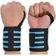 thumbnail image 1 of 2 piezas de cinturón de protección de muñeca cinturón protector ajustable con presilla para el pulgar ejercicio de culturismo entrenamiento cruzado bolsa de levantamiento de pesas, azul brillar Electrónica, 1 of 5