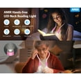 thumbnail image 3 of Neck Reading Light, AMIR LED Book Reading Light for Reading in Bed Rechargeable Reading Night Light for Reading Knitting Camping Repairing Pink, 3 of 10
