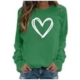 thumbnail image 2 of Jsaierl Sweatshirts pour Femmes 2024 Décontracté Col Rond Hauts Pull Graphique Amour Vêtements Grande Taille Sweat à Manches Longues Pull d'Automne, 2 of 6