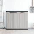 thumbnail image 3 of Lockable Outdoor Storage Cabinet, 38.2x14.6x33.5 Inches, PP Polypropylene, Adjustable Shelf for Garden Tools and Household Supplies, 3 of 9