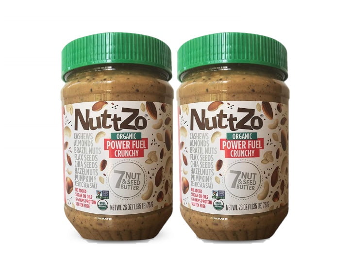 2 Pack Nuttzo Organic 7 Nut & Seed Butter, Power Fuel Crunchy, 26 oz