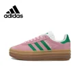 thumbnail image 3 of Pantalones cortos de tabla de caña baja para mujer Adidas Gazelle Bold en blanco y negro, calzado informal resistente al desgaste y antideslizante, 3 of 5