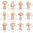 thumbnail image 6 of Hadanceo Wooden Mushroom DIY Unfinished Mini Kids Toy Mushroom Ornament for Home, 6 of 8