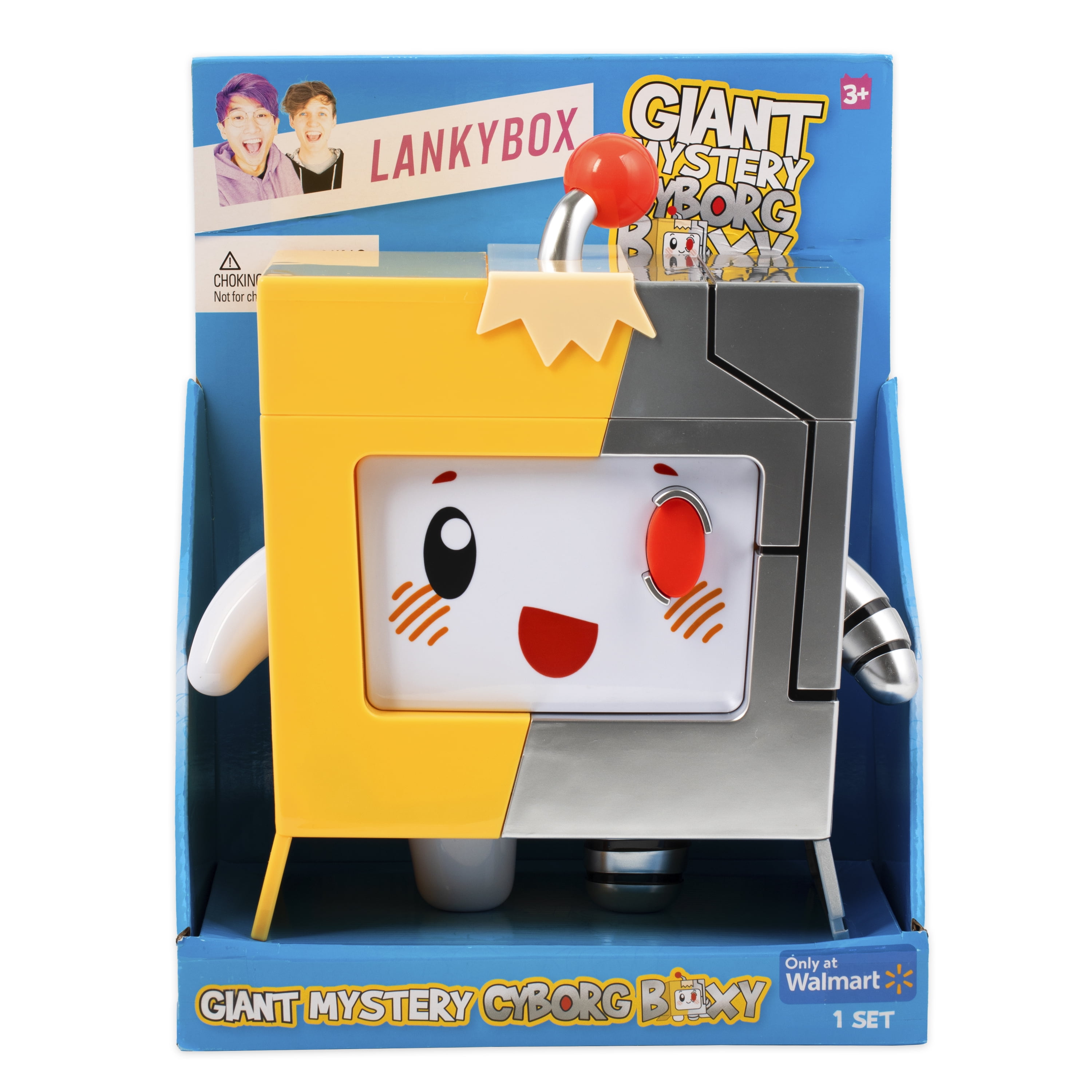 LankyBox Giant Cyborg Boxy Mystery Box – Brand New Boxy Mystery Box with 10 Exciting Toys to Discover Inside, Officially Licensed LankyBox Brand Merch, Ages 3+