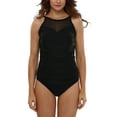 thumbnail image 3 of Alove Women's Ruched High Neck One Piece Swimsuit Tummy Control Monokini Swimwear, 3 of 6