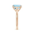 thumbnail image 3 of ANGARA Natural Cushion 2.45 ct Aquamarine Engagement Ring with Hidden Accents in 14K Rose Gold for Women (Size-10x8mm) | March Birthstone, Anniversary Jewelry Gift for Women | Natural Aquamarine Ring, 3 of 9