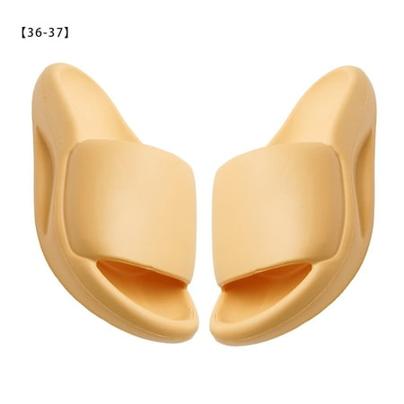 

1 Pair Slipper Non-Slip Unisex Shower Slipper EVA Open Toe Shoes Bathroom Beach Colored Shoes Yellow 36/37