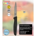 thumbnail image 2 of Black Kitchen Knife - 4” Steak and Vegetable Knife - Razor Sharp Pointed Tip, Straight Edge - Color Coded Kitchen Tools by The Kosher Cook, 2 of 5