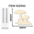 thumbnail image 2 of Unfinished Wood Mushrooms Shape - Craft - up to 46" 30" / 1", 2 of 5