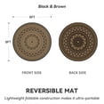 thumbnail image 5 of SIXHOME Outdoor Rugs 8'x8' Round Indoor Outdoor Rugs Waterproof Reversible Patio Rug Plastic Straw Lightweight Outdoor Carpet for RV Camping Deck Balcony Graden Beach Boho Porch Decor Brown, 5 of 6