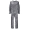 thumbnail image 6 of XuJwPNcy Women's Winter Pajama Set Cozy Fuzzy Loungewear Warm Pjs Pullover Pants 2 Piece Plush Thermal Sleepwear, 6 of 6