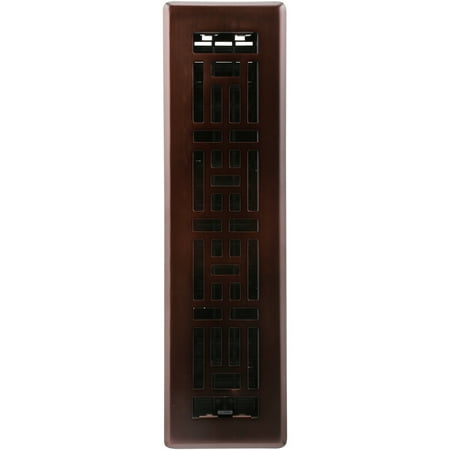 Cast Bronze Wall Register - Decor Grates® Oriental™ Steel Plated Rubbed Bronze Floor Register Pack