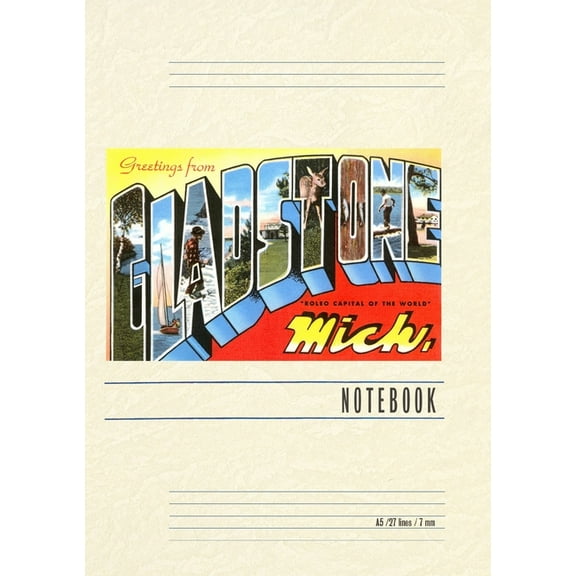 Vintage Lined Notebook Greetings from Gladstone, (Paperback)