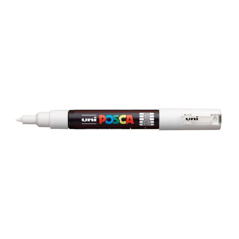 Posca PC-1MR Paint Art Marker 18 Pen Set - Plastic Wallet - Extra  Black+White