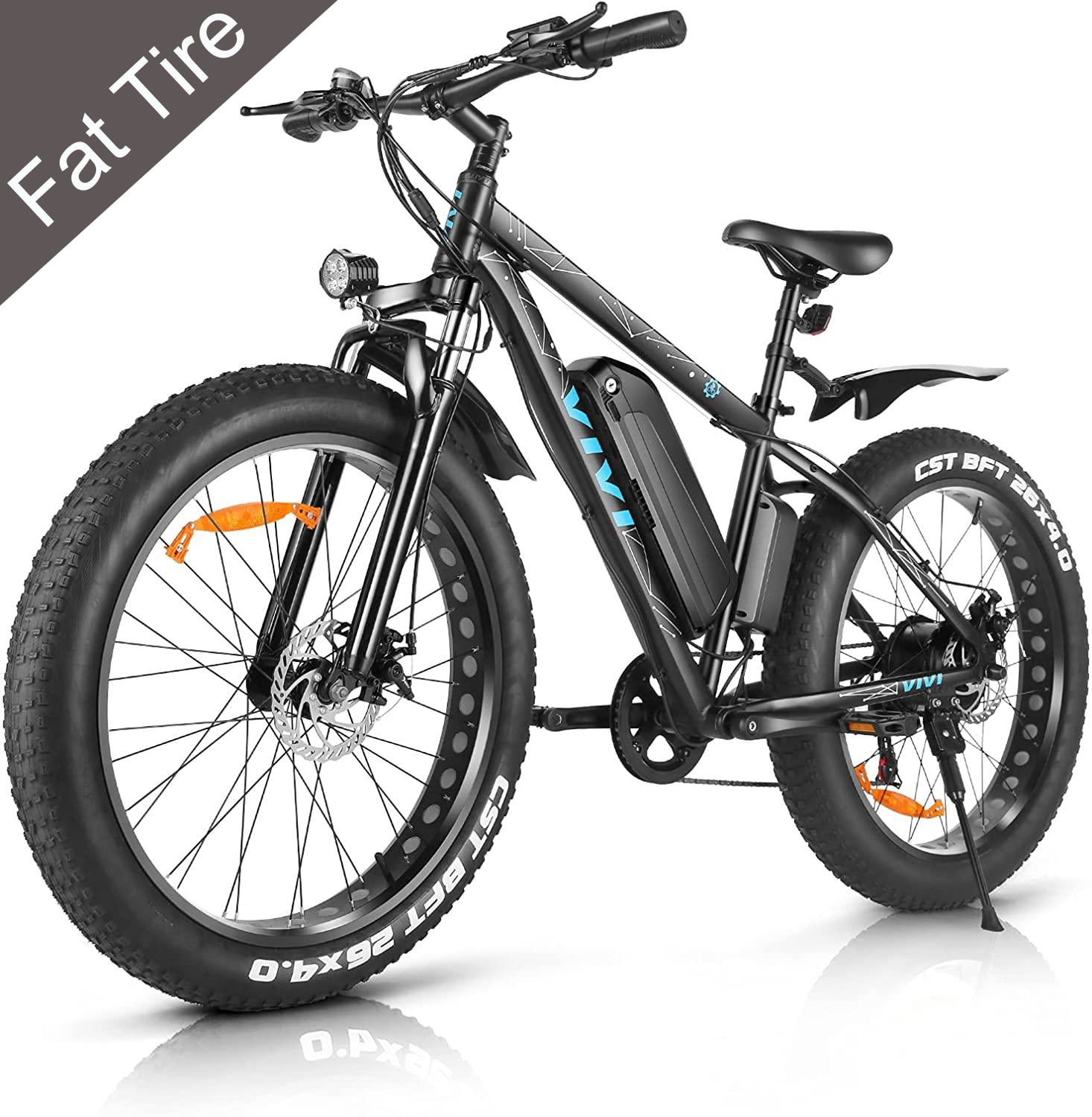 26" 4.0 Fat Tire Electric Bike, 500W Adults E Bike, 48V 12.5Ah