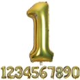 thumbnail image 1 of Globo inflable número 1 para decoración de primer cumpleaños dorado, 1 of 5