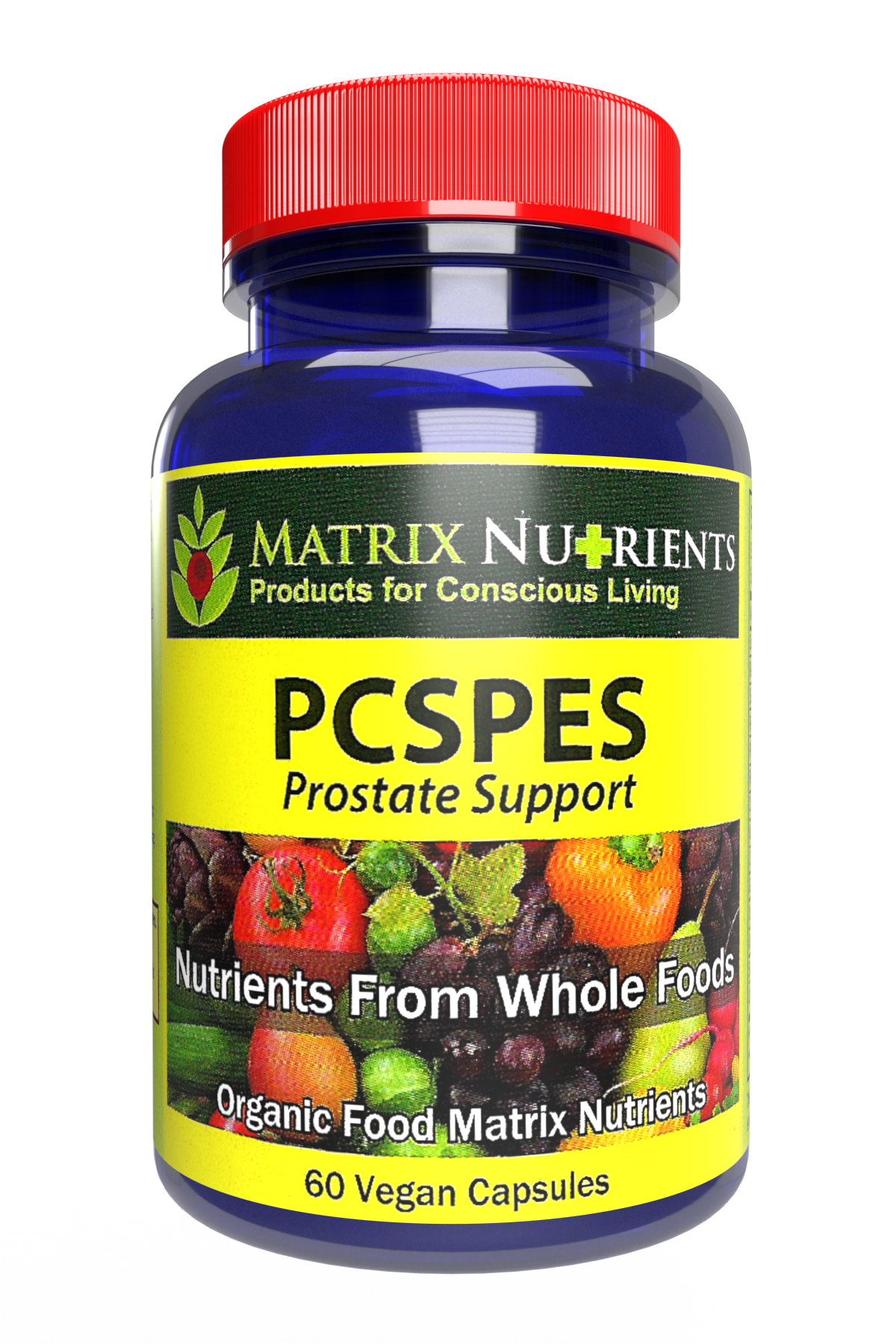 PCSPES - Lower PSA Levels - See Our LAB Results! - 100% Natural Ingredients: Saw Palmetto, Rabdosia, Scute, Plantago Focium, Chrysantaomum, Ganoderma, Lotus Seed - Vegan Capsules (60ct)