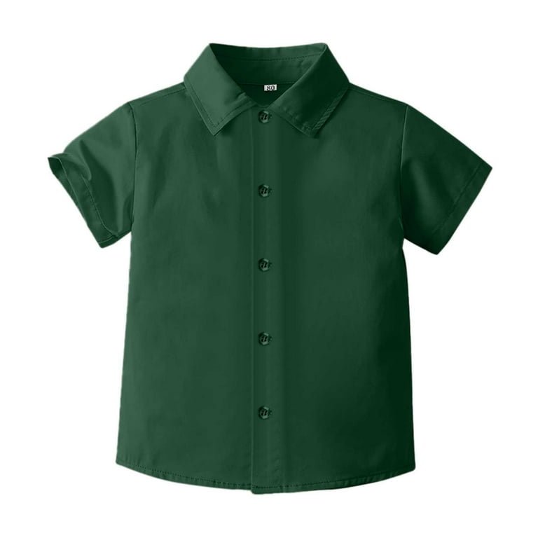Girls Button Down Shirts Boys Formal Shirt Blue Polo Shirts Girls School  Uniform Shirts 3-4 Years
