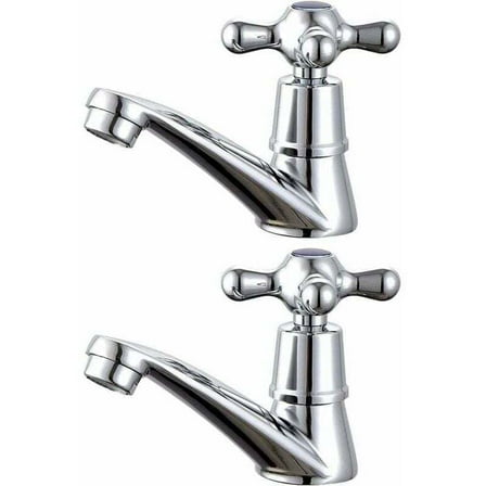 Pair Hot and Cold Bathroom Sink Faucets.