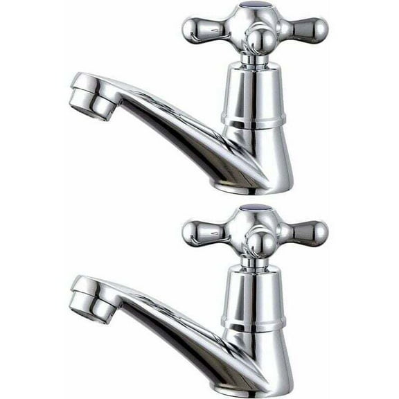 Pair Hot and Cold Bathroom Sink Faucets.