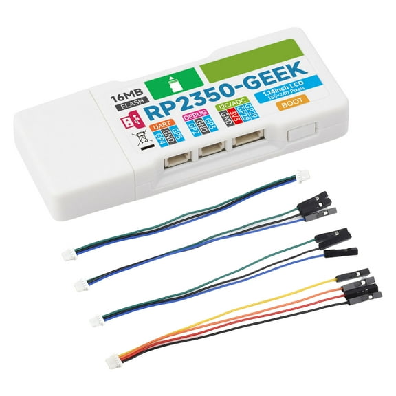 RP2350 Microcontroller Development Board Featuring USB TypeA and LCD Screen 1.14Inch