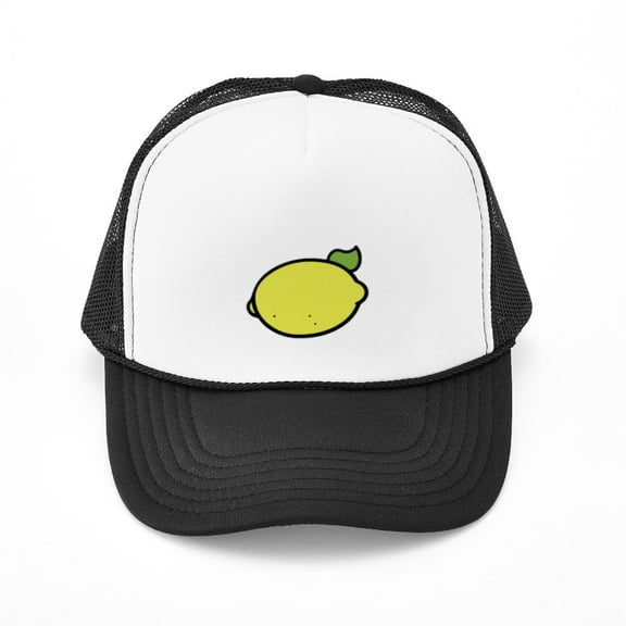 CafePress - Lemon Drawing Hat - Adjustable Unisex Printed Trucker Hat with Mesh Back