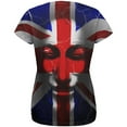 thumbnail image 2 of Guy Fawkes Day Union Jack Distressed British Flag Mask All Over Womens T Shirt Multi MD, 2 of 2