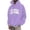 Purple, variant on Men Women Los Angeles Letter Print Hoodie Sweatshirt Long Sleeve Crewneck Drawstring Unisex Casual Pullover