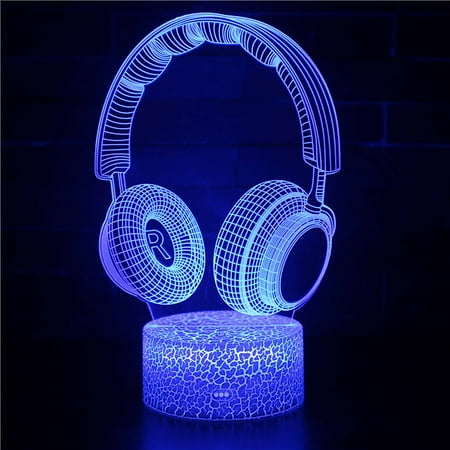 

Mittory Musical Instrument 3D Night Light LED Colorful 16-Color Remote Control Desk Lamp