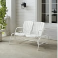 thumbnail image 4 of Crosley Furniture Ridgeland Modern Metal Outdoor Loveseat Glider in White, 4 of 12