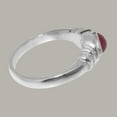 thumbnail image 4 of LBG British Made 14k White Gold Natural Ruby Unisex Engagement Ring - 33 size options - Size 7.75, 4 of 5
