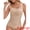 Beige, variant on DARING DIVA Women's Lace Sheer Square Neck Waist Control Tank Tops S Black
