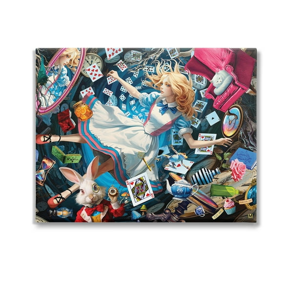 Stupell Industries Storybook Tale Collage Animals & Insects Painting Gallery Wrapped Canvas Art Print Wall Art, 20 x 16