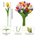 thumbnail image 4 of VINOIC 15-Pcs Multicolor Artificial Tulips Stems PU Realistic Flowers for Spring Wreath Centerpiece Decor, 4 of 6